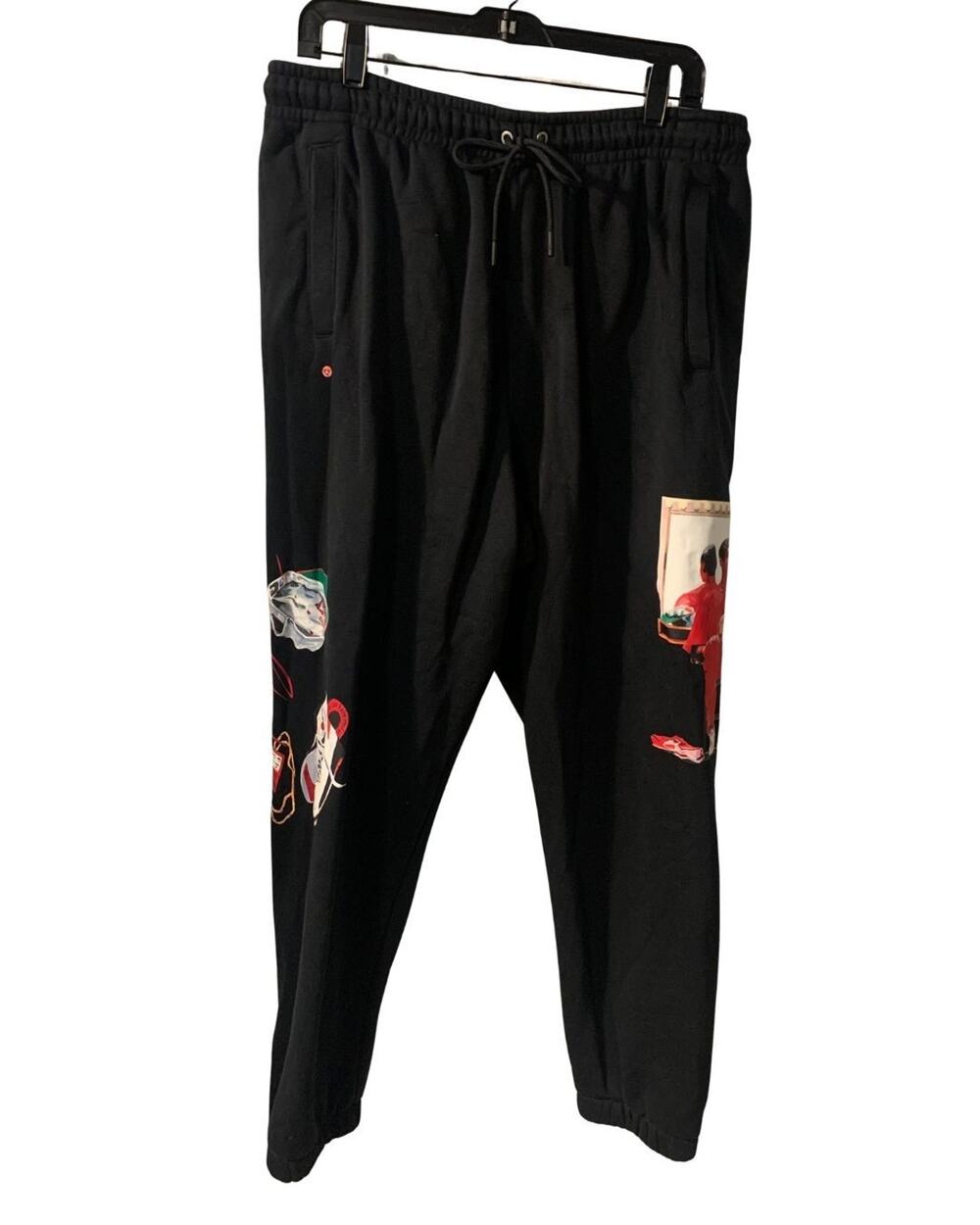 Nike Jordan Mens Artist Series Jacob Rochester Sweatpants Size XL Black EUC